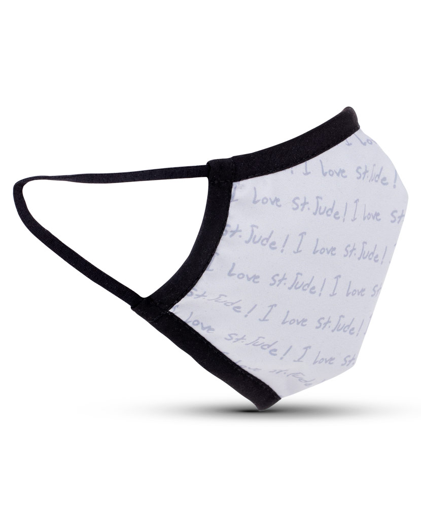 Grey I Love St. Jude Repeat Adult Face Mask with Filter Pocket